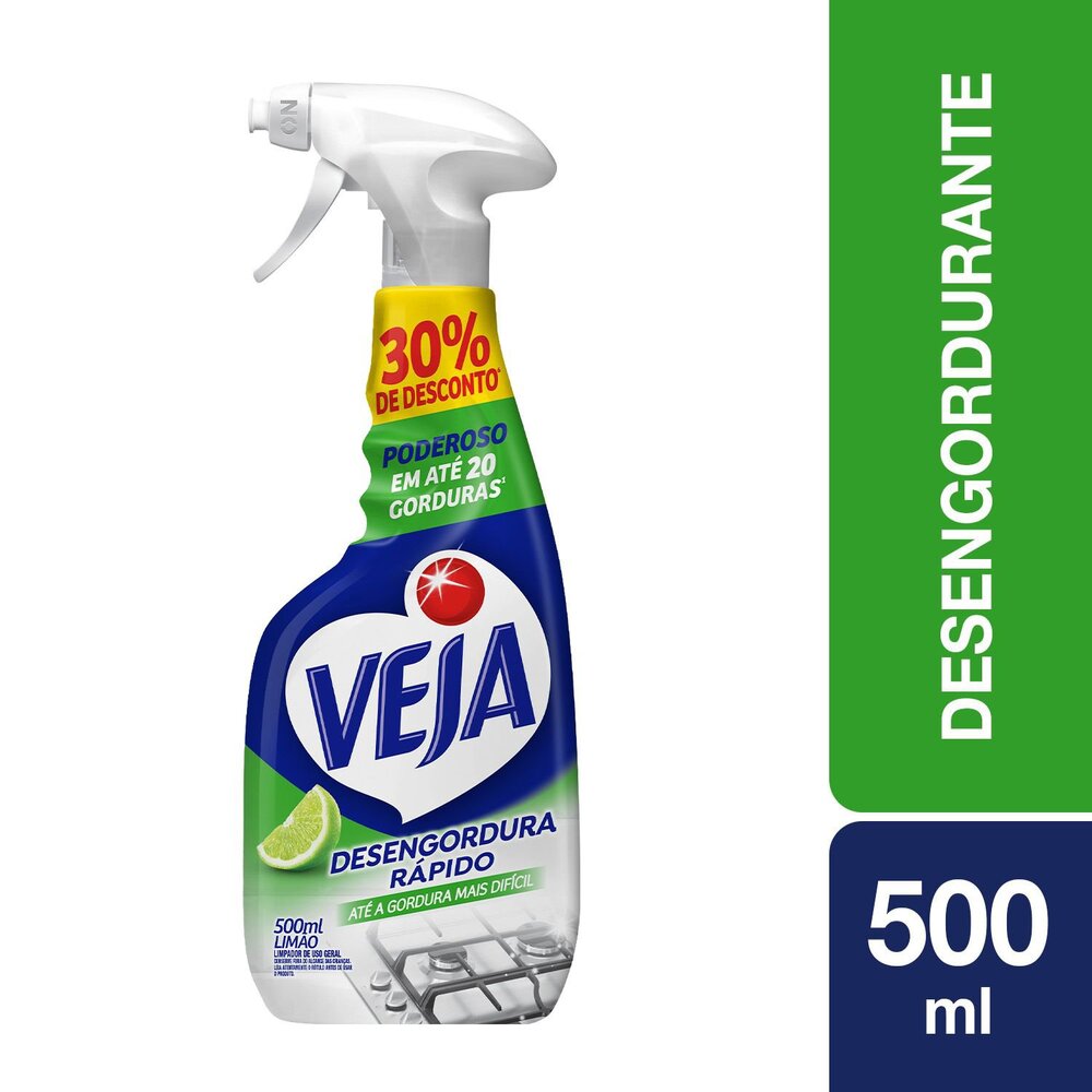 Veja Desengordura Rápido Limpador Spray Limão 500ml Oferta
