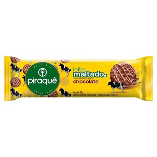 Biscoito-Leite-Maltado-Cobertura-Chocolate-Piraque-80g Biscoito-Leite-Maltado-Cobertura-Chocolate-Piraque-80g
