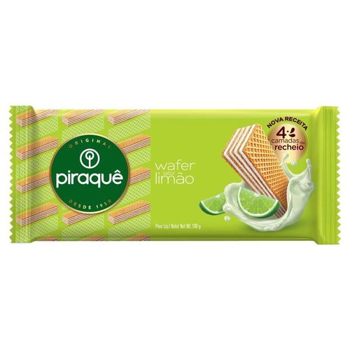 Biscoito-Wafer-Recheio-Limao-Piraque-100g Biscoito-Wafer-Recheio-Limao-Piraque-100g