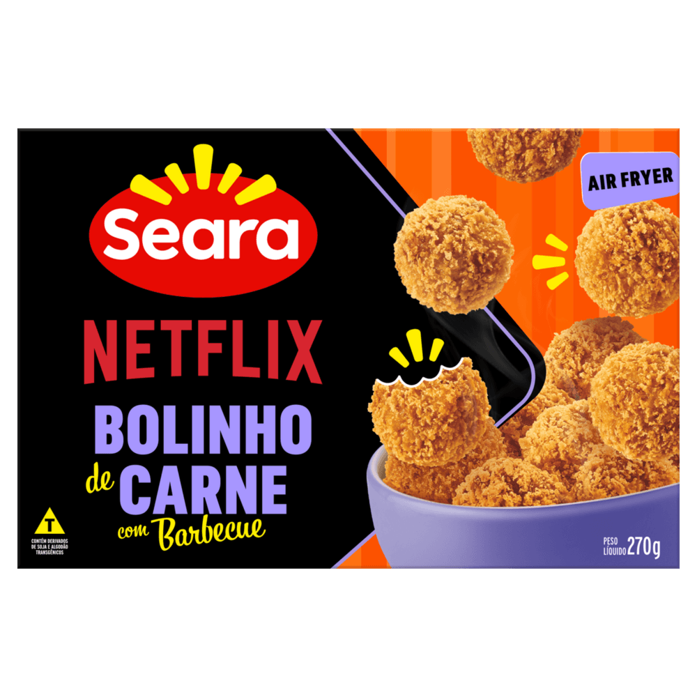 Bolinho de Carne Congelado com Barbecue Netflix Seara Caixa 270g