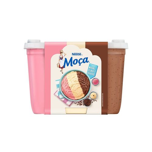 Sorvete-Moca-Morango-Beijinho-e-Brigadeiro-Nestle-Pote-15l Sorvete-Moca-Morango-Beijinho-e-Brigadeiro-Nestle-Pote-15l
