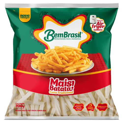 Batata-Pre-Frita-Palito-Congelada-Bem-Brasil-Mais-Batata--Pacote-700g Batata-Pre-Frita-Palito-Congelada-Bem-Brasil-Mais-Batata--Pacote-700g