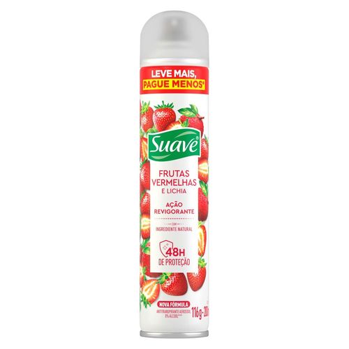 Desodorante Aerosol Suave Frutas Vermelhas e Lichia 200 ml