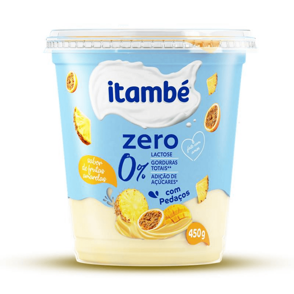 IOGURTE ITAMBE 450G-PT COM PEDACOS DE FRUTAS AMARELAS