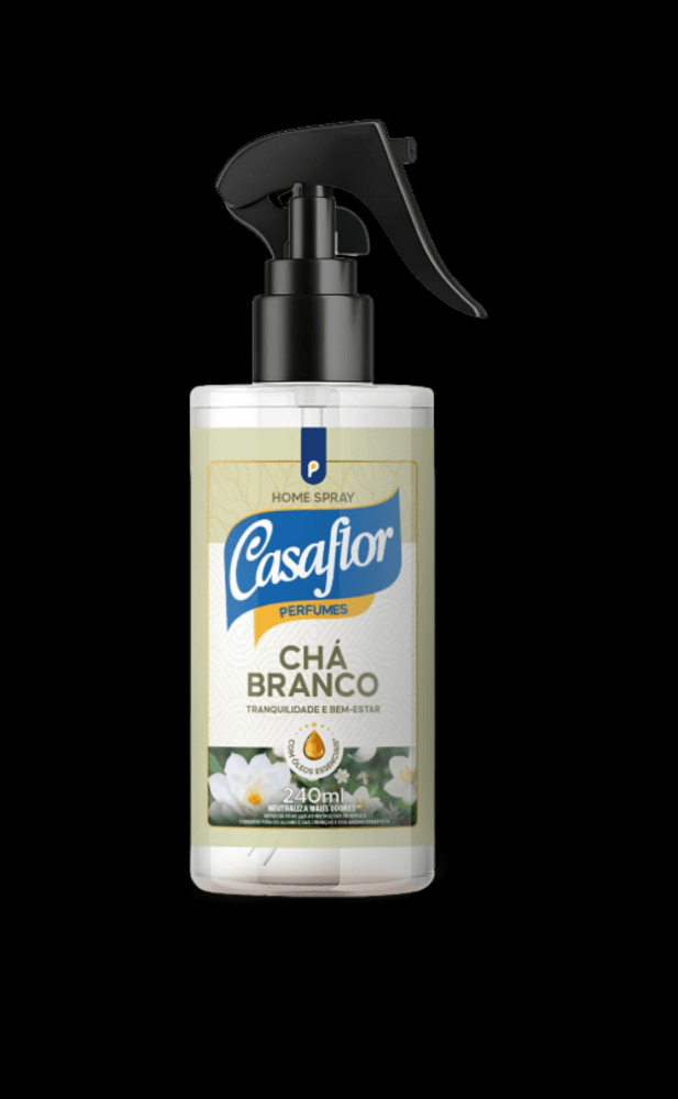 AROMATIZADOR DE AMBIENTES E TECIDOS CASAFLOR HOME SPRAY 240ML-SPRAY CHA BRANCO