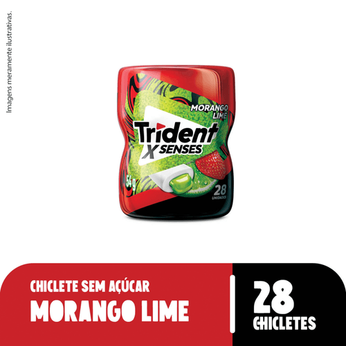 Chiclete-Trident-XSenses-Morango-Lime-Sem-Acucar-Garrafa-54g