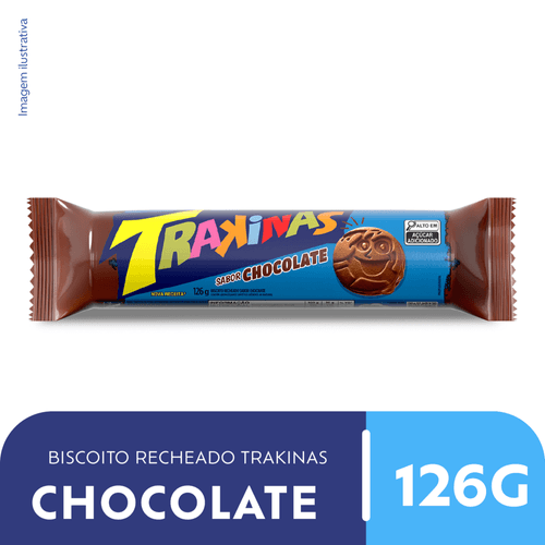 Biscoito-Recheio-Chocolate-Trakinas-Pacote-126g Biscoito-Recheio-Chocolate-Trakinas-Pacote-126g