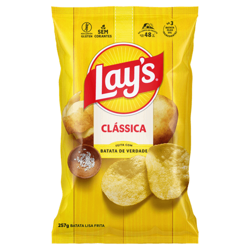 BATATA-FRITA-LISA-LAYS-257G-PC-CLASSICA BATATA-FRITA-LISA-LAYS-257G-PC-CLASSICA