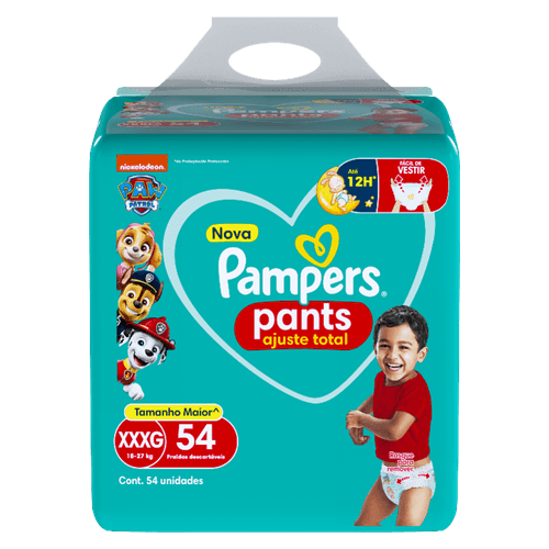 FRALDA-PAMPERS-PANTS-AJUSTE-TOTAL-XXXG-54-UN FRALDA-PAMPERS-PANTS-AJUSTE-TOTAL-XXXG-54-UN