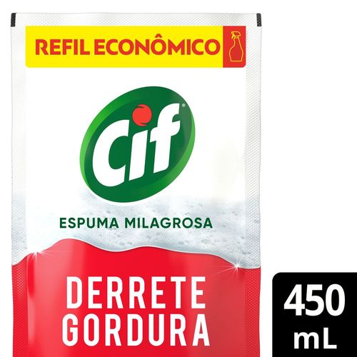 Limpador Especialista CIF Derrete Gordura 450 ml Refil Econômico