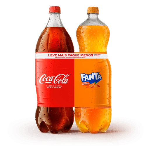Kit-Refrigerante-Coca-Cola-Original-Menos-Acucar---Laranja-Fanta-2l-Cada Kit-Refrigerante-Coca-Cola-Original-Menos-Acucar---Laranja-Fanta-2l-Cada