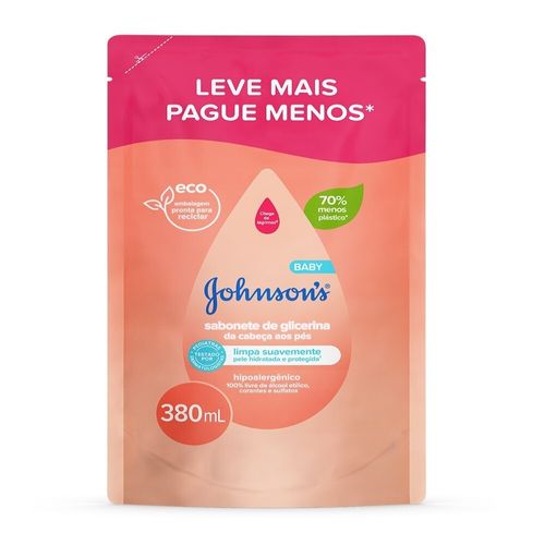 Sabonete-Liquido-de-Glicerina-da-Cabeca-aos-Pes-Johnson-s-Baby-Sache-380ml-Embalagem-Economica