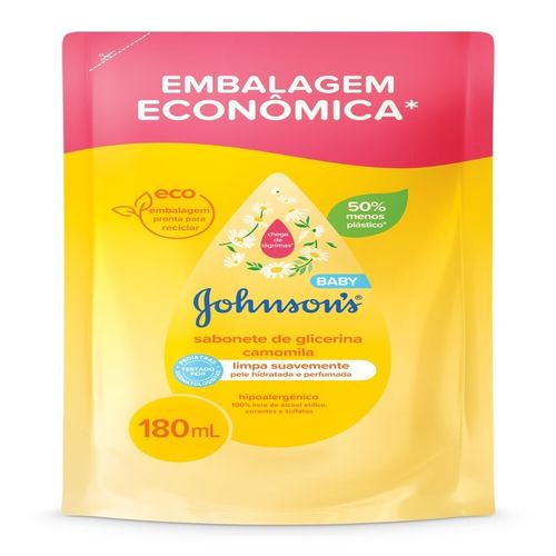 Sabonete-Liquido-de-Glicerina-da-Cabeca-aos-Pes-Camomila-Johnson-s-Baby-Sache-180ml-Embalagem-Economica Sabonete-Liquido-de-Glicerina-da-Cabeca-aos-Pes-Camomila-Johnson-s-Baby-Sache-180ml-Embalagem-Economica