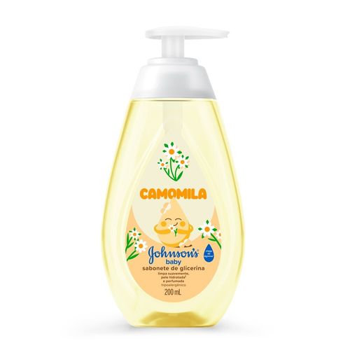 SABONETE-LIQUIDO-INFANTIL-JOHNSON-S-BABY-200ML-CAMOMILA-LIMPA-SUAVEMENTE-PELE-HIDRATADA-E-PERFUMADA-HIPOALERGENICO-100--LIVRE-DE-ALCOOL-ETILICO-CORANT