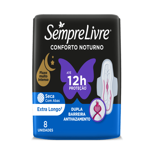 Absorvente-Com-Abas-Noite-E-Dia-Seca-Sempre-Livre-Adapt-Plus-Pacote-8-Unidades