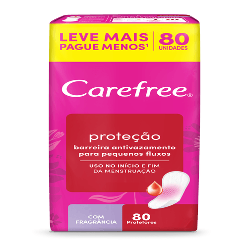 Protetor-Diario-sem-Abas-Carefree-Protecao-Pacote-80-Unidades-Leve-Mais-Pague-Menos