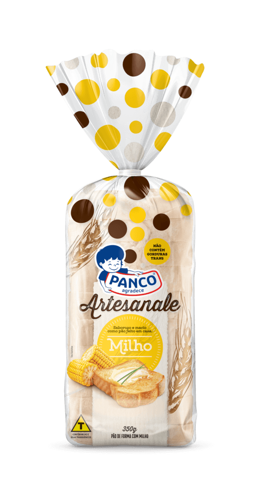 PAO DE FORMA PANCO 350G-PC ARTESANALE MILHO