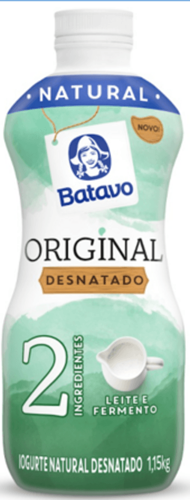 IOGURTE NATURAL BATAVO ORIGINAL 1,15KG-GF DESNATADO EMBALAGEM ECONOMICA