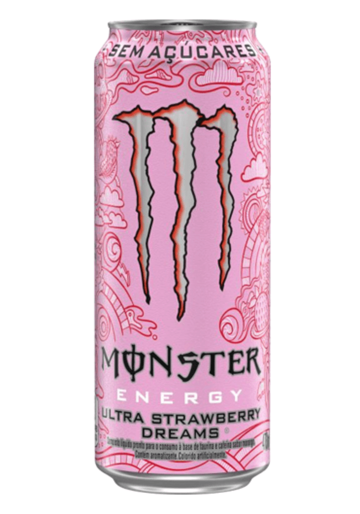 BEB ENERG MONSTER 473ML- STRAWBERRY/SEM AÇUCAR