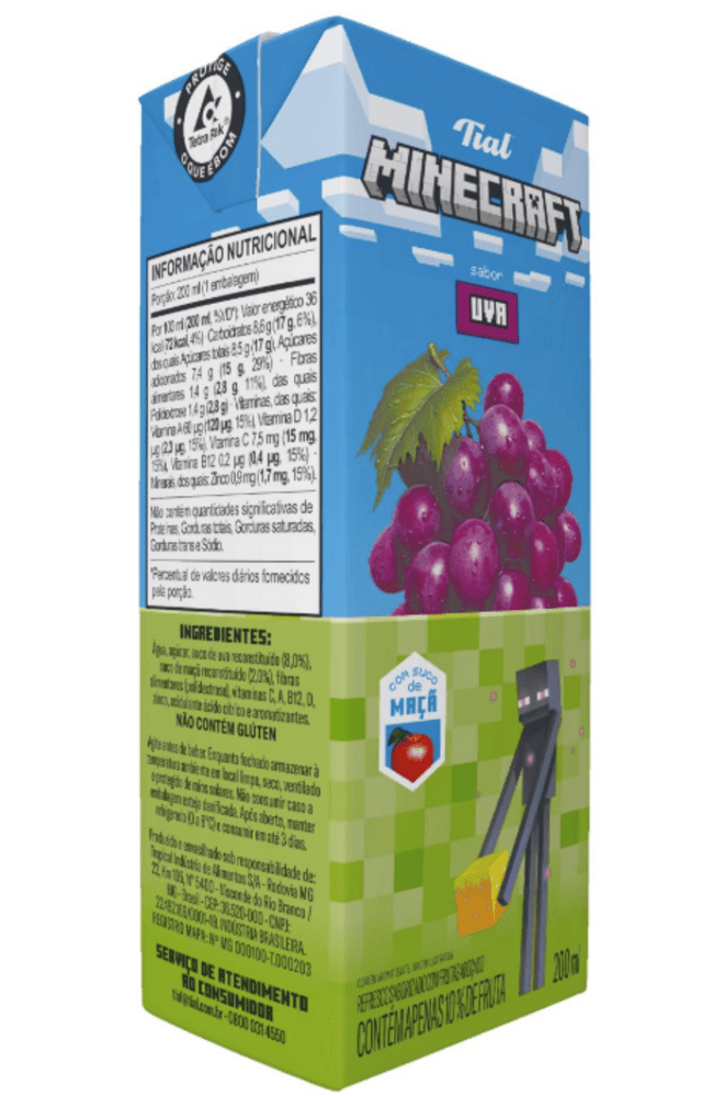 REFRESCO MINECRAFT- 200ML- UVA
