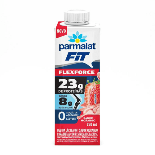 BEBIDA-LACTEA-PARMALAT-FIT-FLEXFORCE-250ML-TP-23G-DE-PROTEINA-E-8G-DE-COLAGENO|-ZERO-LACTOSE|-SABOR-SHAKE-DE-MORANGO