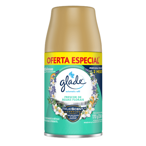 Odorizador-de-Ambiente-Frescor-de-Aguas-Florais-Glade-Automatic-Frasco-269ml-Spray-Refil-Oferta-Especial Odorizador-de-Ambiente-Frescor-de-Aguas-Florais-Glade-Automatic-Frasco-269ml-Spray-Refil-Oferta-Especial