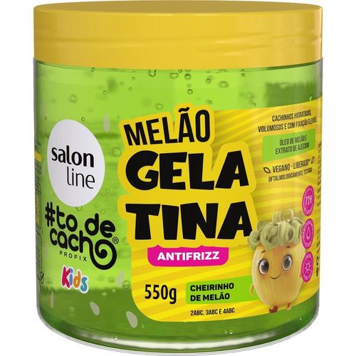 Gelatina-Antifrizz-Melao-Salon-Line--To-de-Cacho-Kids-Pote-550g Gelatina-Antifrizz-Melao-Salon-Line--To-de-Cacho-Kids-Pote-550g