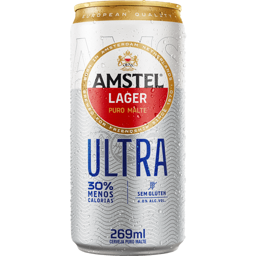 Cerveja-Lager-Puro-Malte-sem-Gluten-Amstel-Ultra-Lata-269ml Cerveja-Lager-Puro-Malte-sem-Gluten-Amstel-Ultra-Lata-269ml