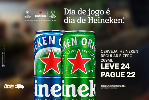 Cerveja  Heineken Regular e Zero 269ml ate 31/05