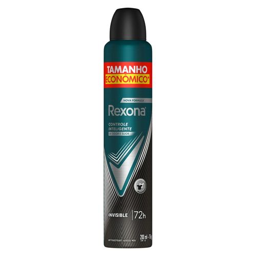Antitranspirante Aerossol Invisible 72h Rexona Men 200ml Spray Tamanho Econômico