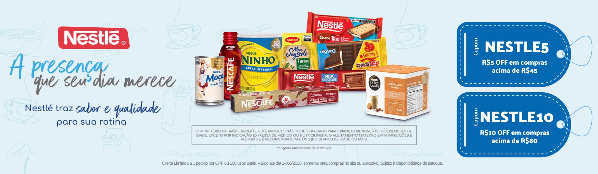 Cupom nestle até 14/06