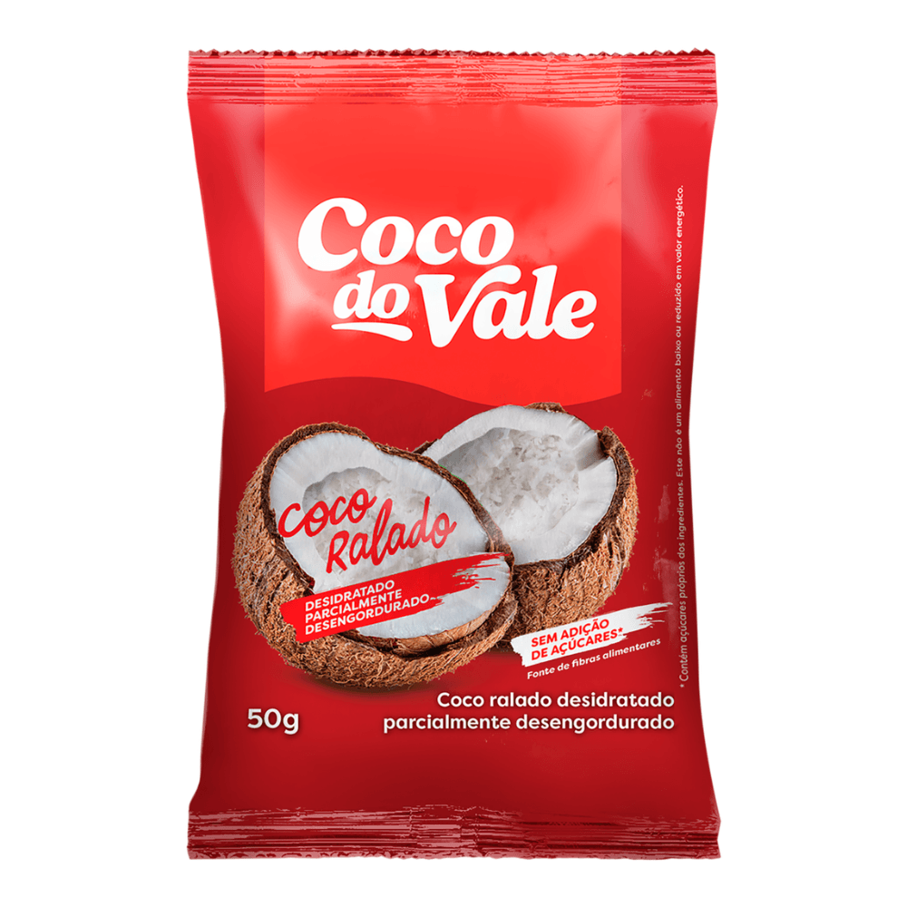 Coco Ralado Desidratado Coco do Vale Pacote 50g