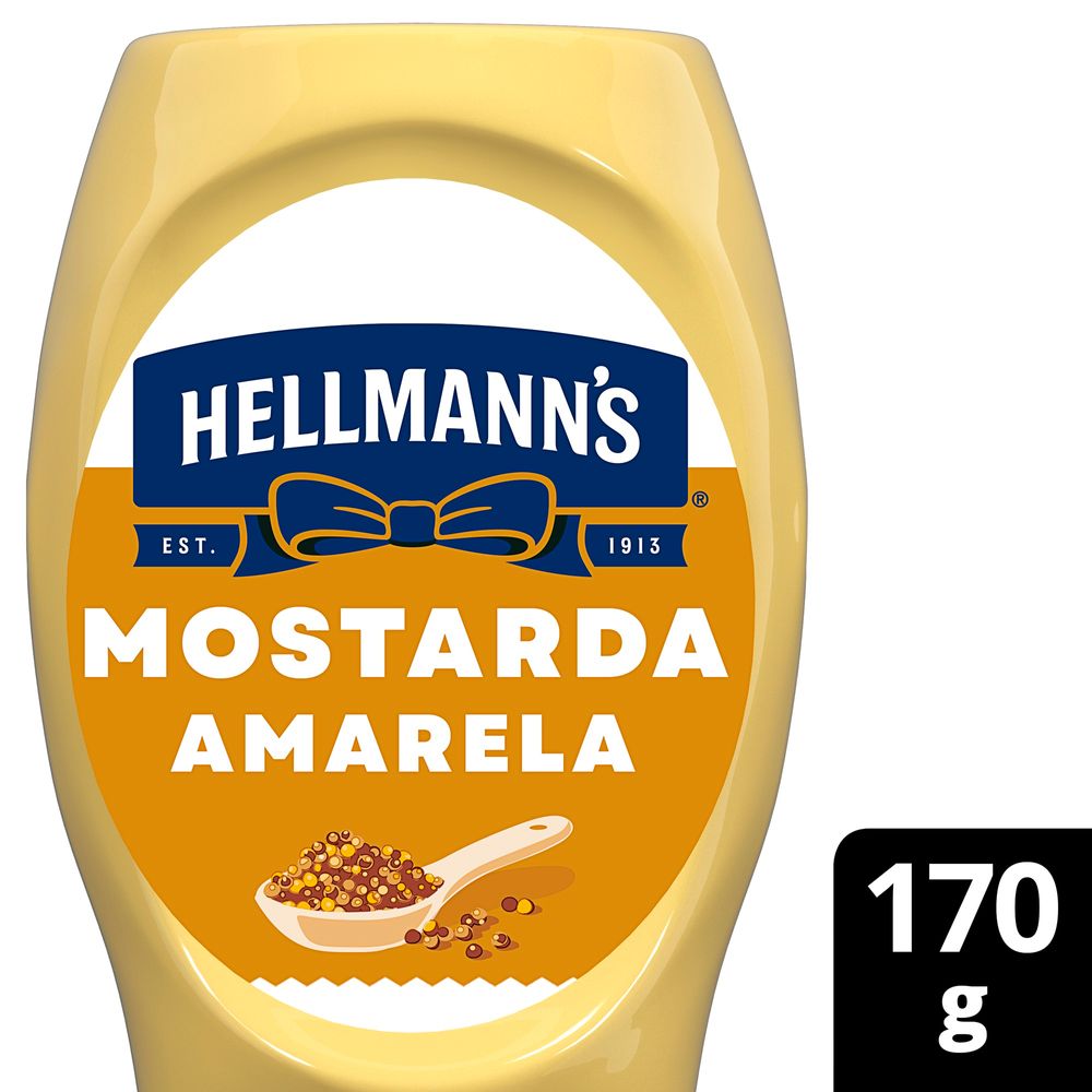Mostarda Amarela Tradicional Hellmann's Squeeze 170g