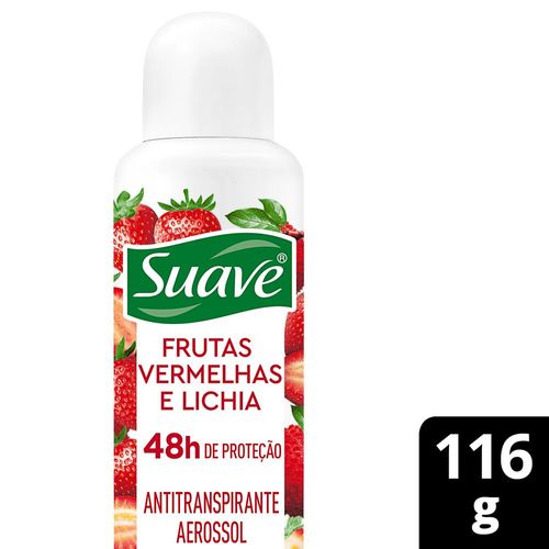 Desodorante Aerosol Suave Frutas Vermelhas e Lichia 200 ml