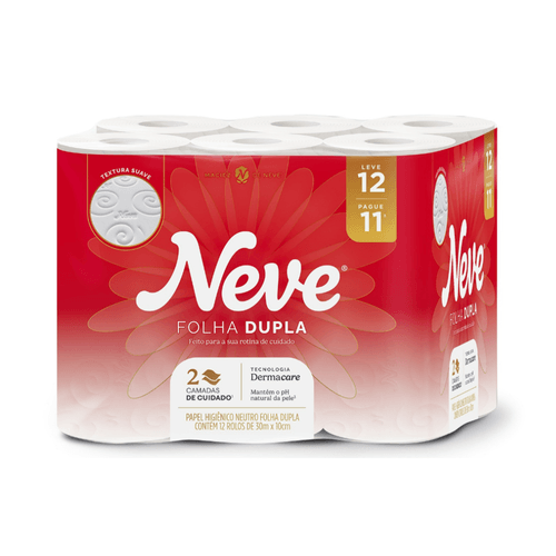 Papel-Higienico-Folha-Dupla-Neutro-Neve-Toque-da-Seda-30m-Pacote-Leve-12-Pague-11-Unidades