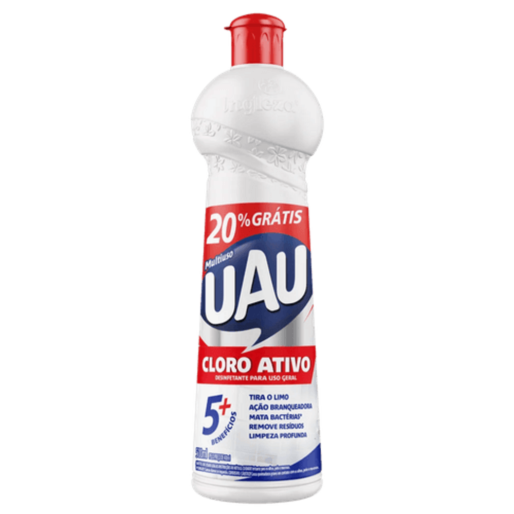 Desinf M-Uso Uau 500ml-Fr 20%Gts Cloro Ativo