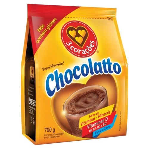 Achocolatado-em-Po-Instantaneo-Chocolatto-3-Coracoes-Pacote-700g
