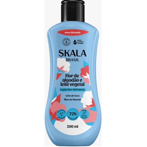 LOCAO-CORPORAL-DEO-HIDRATANTE-SKALA-BRASIL-200ML-FR-FLOR-DE-ALGODAO---LEITE-VEGETAL