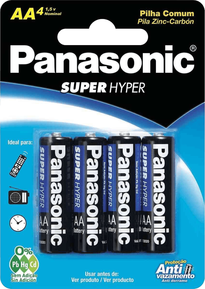 Pilha Panasonic Super Hyper Pequena 4unidade