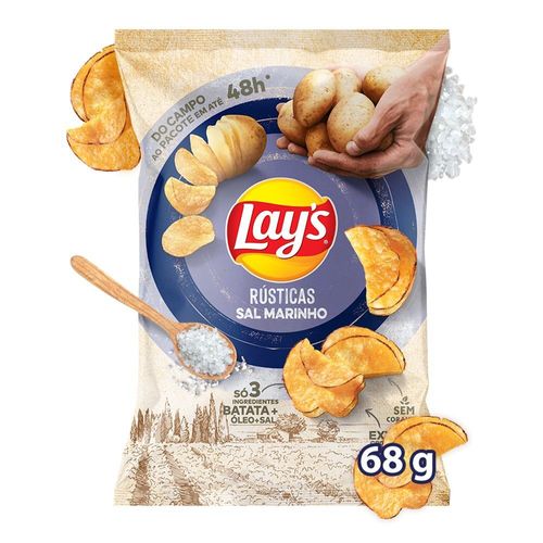 Batata-Lays-Rustica-Sal-Marinho-68g