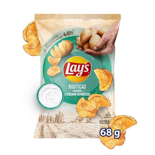 Batata-Lays-Rustica-Cream-Cheese-68g