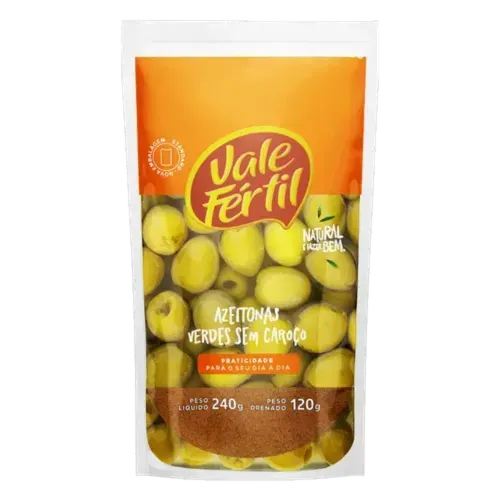 Azeitona-Verde-em-Conserva-sem-Caroco-Vale-Fertil-Sache-Peso-Liquido-240g-Peso-Drenado-120g