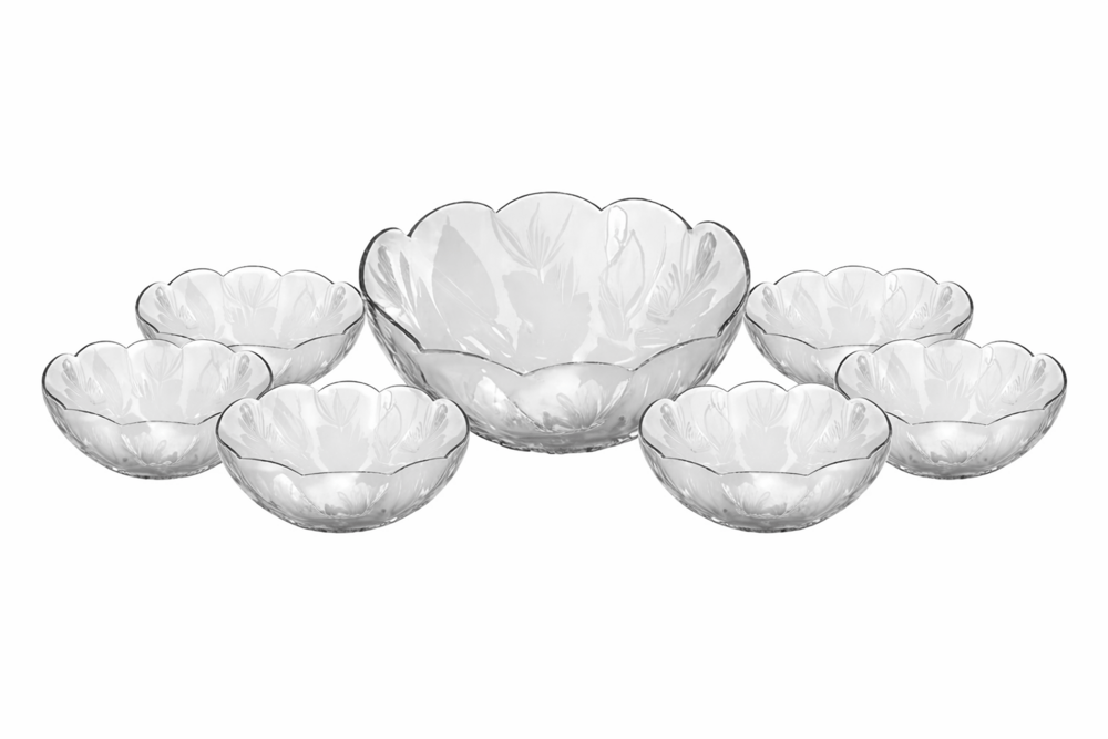 Jogo Bowl Transparente VestCasa 7 peças