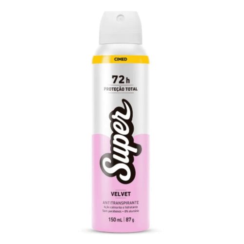 DESODORANTE-AEROSSOL-ANTITRANSPIRANTE-CIMED-SUPER-WOMAN-VELVET-150ML-SPRAY-72-HORAS-DE-PROTECAO-TOTAL
