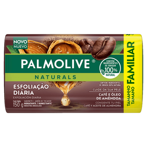 SABONETE-EM-BARRA-PALMOLIVE-NATURALS-ESFOLIACAO-DIARIA-CAFE-E-OLEO-DE-AMENDOA-150G-TAMANHO-FAMILIAR