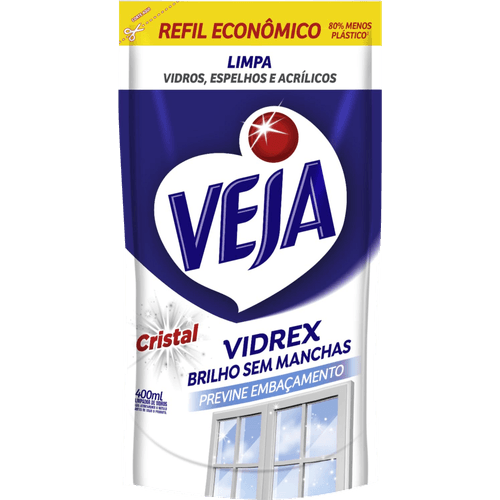 Limpa-Vidros-Veja-Vidrex-Cristal-Refil-400ml