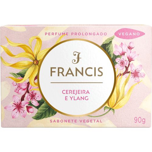 Sabonete-em-Barra-Vegetal-Cerejeira-e-Ylang-Francis-Caixa-90g
