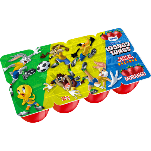 Petit-Suisse-Itambe-Kids-Morango-Looney-Tunes-Bandeja-320g-