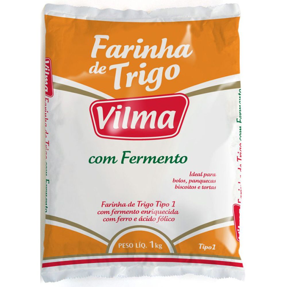 Farinha de Trigo Vilma com Fermento 1 kg Apoio Entrega V2