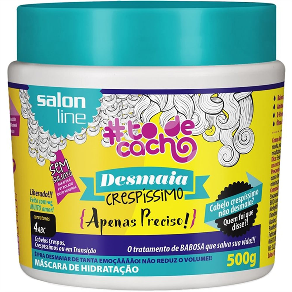 Máscara para Cabelo Salon Line 500gpt desmaia crespis Apoio Entrega V2
